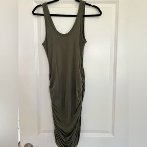 Express olive green bodycon dress